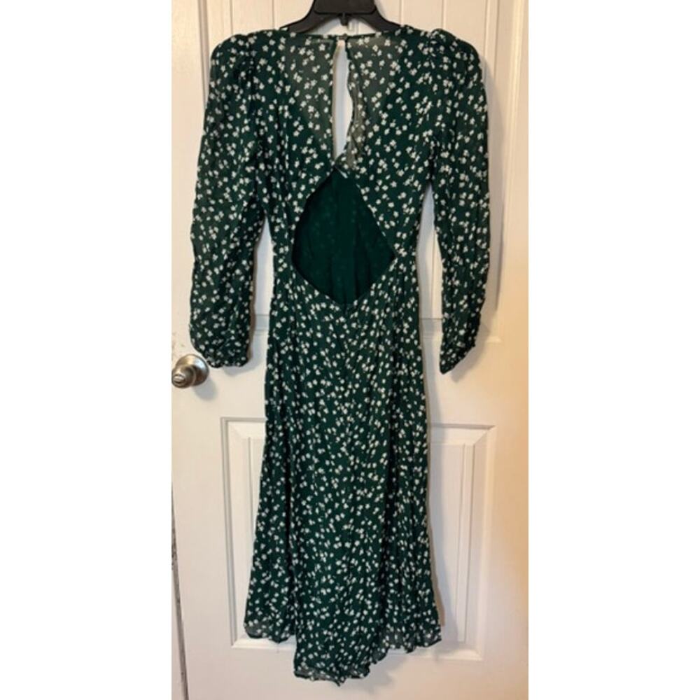 Reformation NWOT Joy Floral Open Back Long Sleeve Dress 4 - Picture 5 of 7